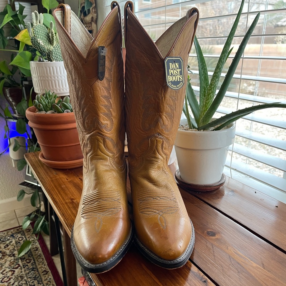 NWT Vintage Dan Post Leather Western Boots | 9.5 - Picture 4 of 14